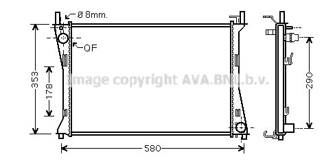 AVA QUALITY COOLING Радиатор, охлаждение двигателя FD2400